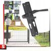 Gate Handle Long Plate Nati 72mm Graphite Insert