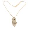 Les Trésors De Lily [P7608] - Designer Necklace 'Chouette' Rose Gold White - 30x15 Mm