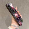 Purple Charm Peony Garden Pattern Tempered Glass Phone Case Suitable for Samsung Galaxy S26 S25 S24 S22 S21 S20 FE/Ultra/Plus