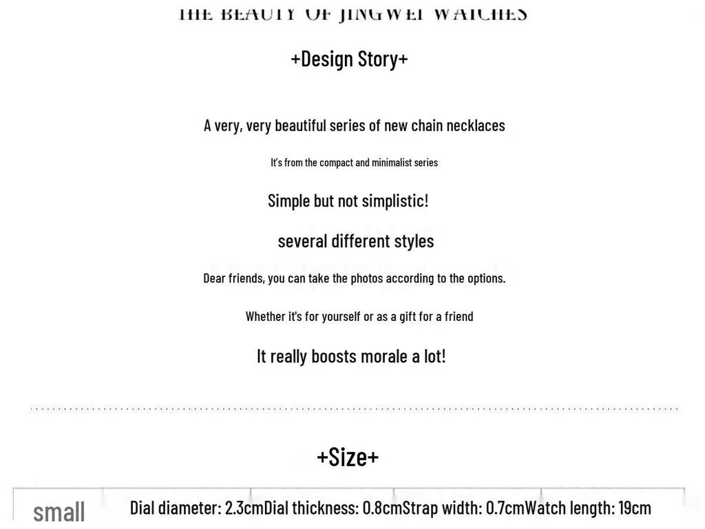 Women's Korean Style Simple Quartz Watch - Small Dial, Trendy and Elegant for Ladies and Students