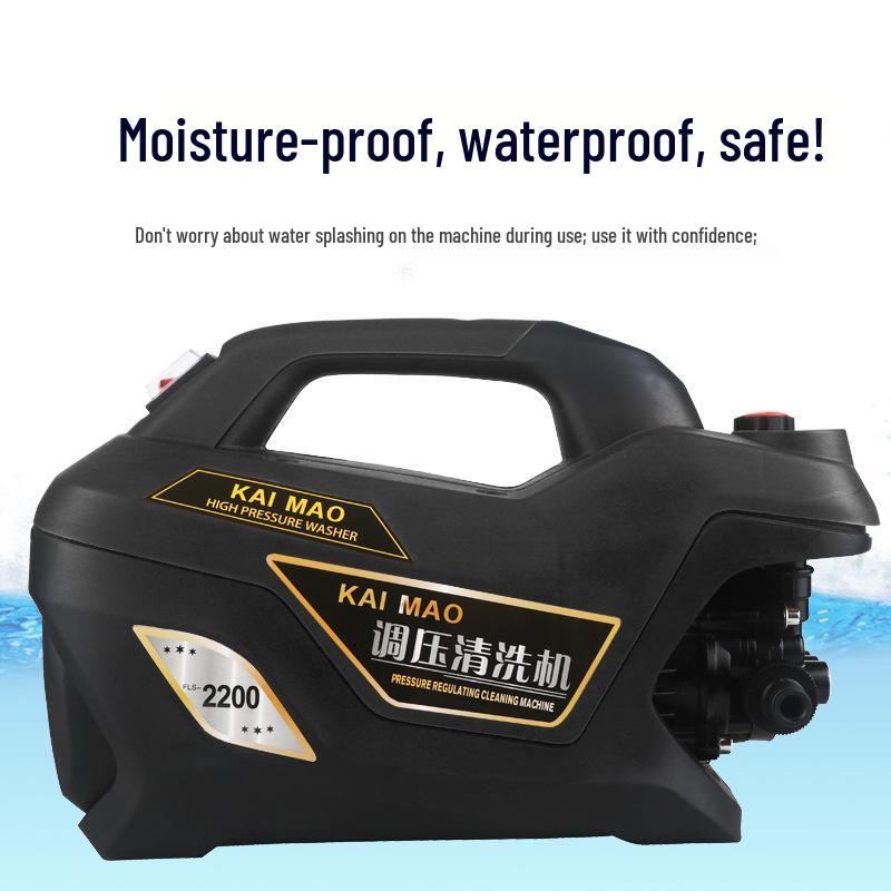 Kaimao Adjustable Pressure High-Pressure Washer 220V - Portable Home and Car Water Gun.
