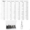 50 Pieces Fishing Swivel Clips Barrel Connector Swivels