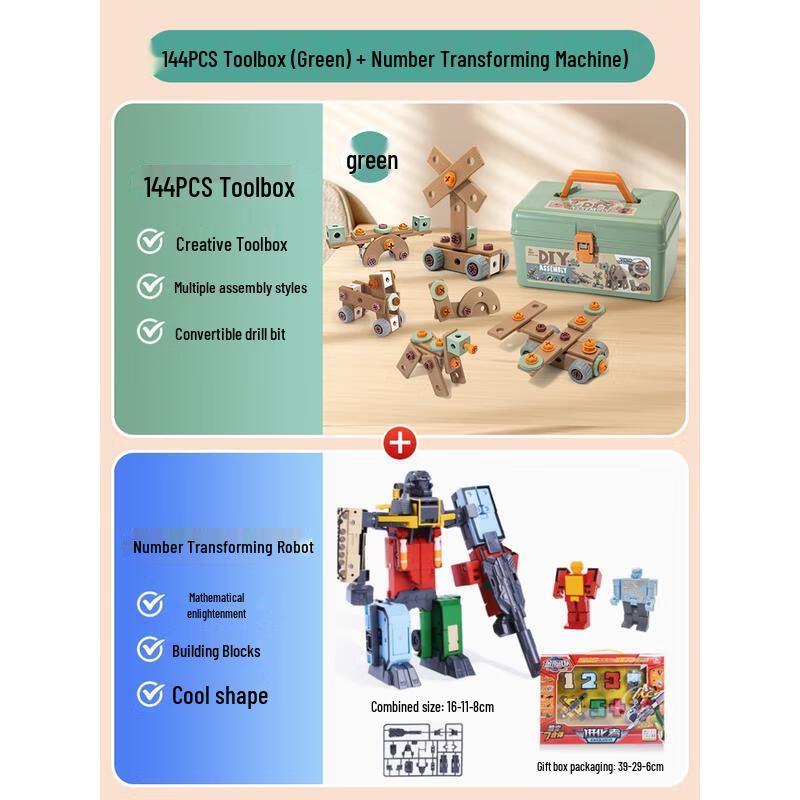 HANDUNYOU Digital Transforming Robot Toy Set