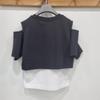 [renoma Kids] AlTenu Junior Girls  Summer T shirT elemenTary School sTudenT Shoulder spliT T shirT Kids T shirT u2425T175