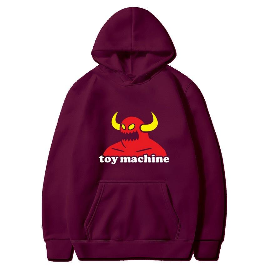 Herbst Winter Toy Machine Kuhkopf Bedruckter Hoodie Täglicher Casual Pullover Klassisches Oberteil Street Fashion Warmer Hoodie Geschenk