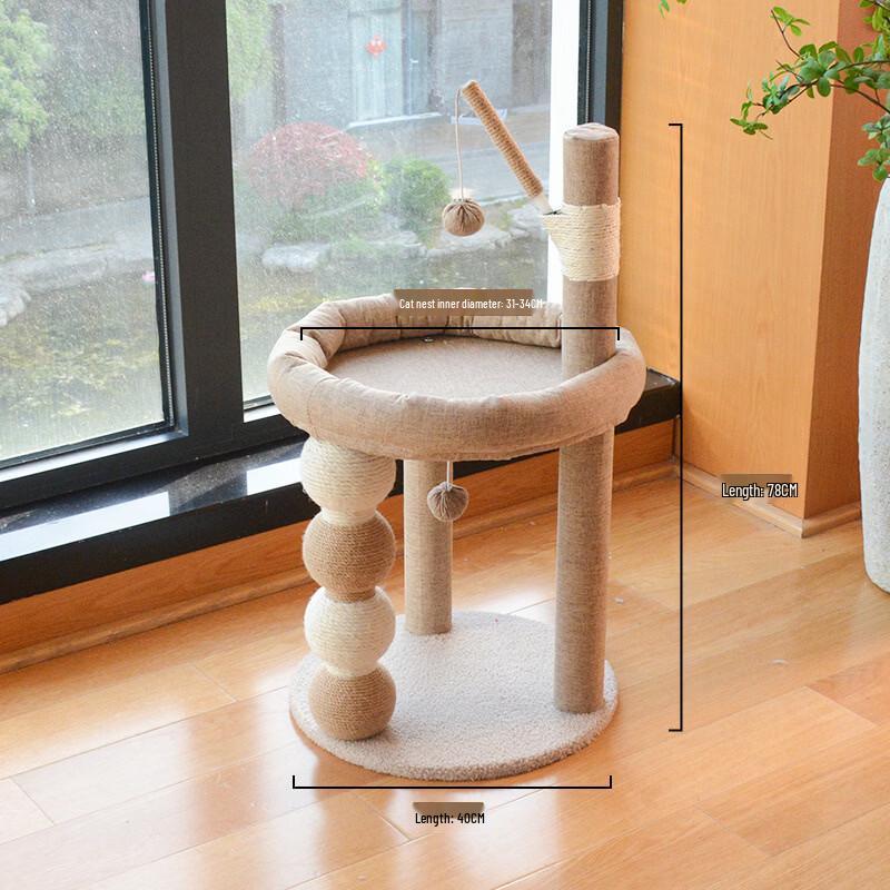 Cat Climbing Frame with Nest and Sisal Scratching Post