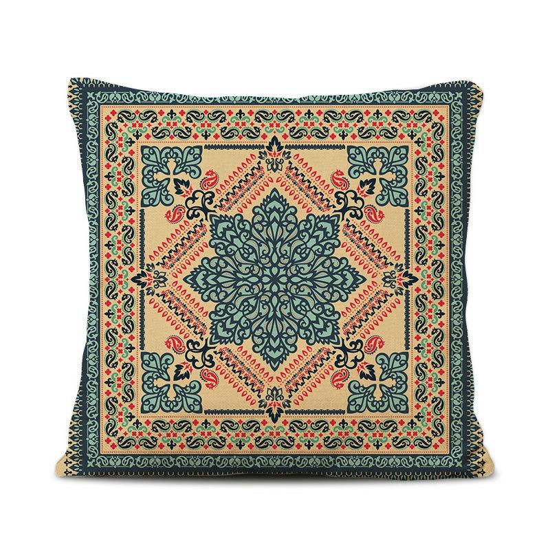 Retro Persian Style Turkish Waist Pillow, Luxury Ethnic Palace Style B&B Hotel Model Room Decoration Sofa Pillow