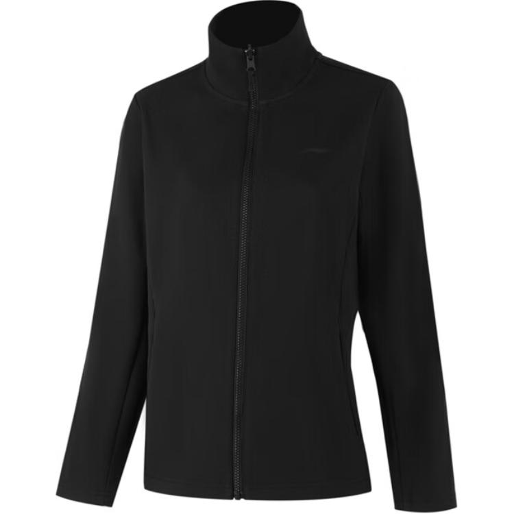Li Ning Solid Color Zipper Hooded Comfortable Breathable Multi-Functional Jacket Women jackets Black AWBU050-1