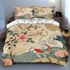 Koi Fish Motif Bedding Duvet Cover Sets Duvet Covers Pillowcases Gifts (1 * Duvet Cover 2 * Pillowcases, Without Duvet Insert)