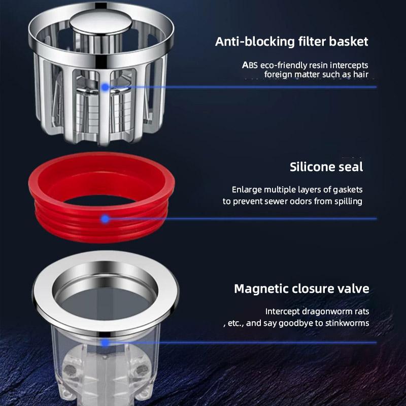 Floor Drain Core Universal Anti-insect Anti-odor Inner Core Toilet Sewer Floor Anti-blocking Drainage Core Durable