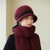 Dai Qifang Rabbit Fur Knitted Hat Women's Autumn and Winter Cold-proof and Warm Wool Hat Big Head Circumference Middle-aged and Elderly Basin