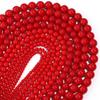 30-80pcs 4-12mm Red Natural Stone Beads Imitation Achate Stone Beads Round Loose Beads For Jewelry Making DIY Bracelet Necklace