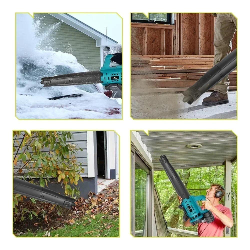 18500RPM Cordless Portable Electric Air Blower Speed Adjustable Efficient Leaf Snow Dust Cleaning Blower Tool