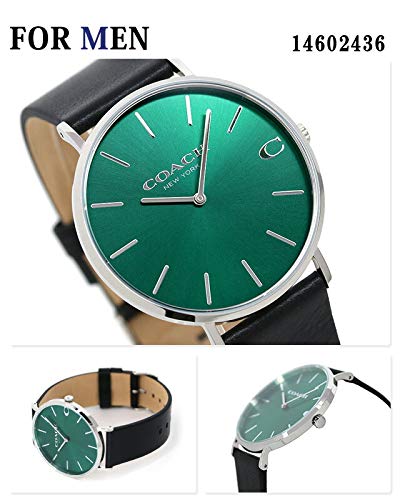 COACH Pair of Charles 41mm and Perry 36mm Watches with Leather Straps, Models 14602436 and 14503258, for Men and Women [Parallel Import]