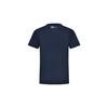 Li-Ning Pure Color Letter Logo Print Round Neck Short Sleeve T-Shirt Men Tops Ink-Blue AHSS983-1