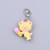 Kawaii Rilakkuma Easy Bear Keyrings Lazybear Doll Keychains Bag Clothing Puller Phone Rope Necklace Accessories Pendants Gift