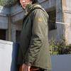 Timberland Kurtka męska outdoor 3 w 1 z odpinanym kapturem i logo, w kolorze wojskowej zieleni A2FX3-A58