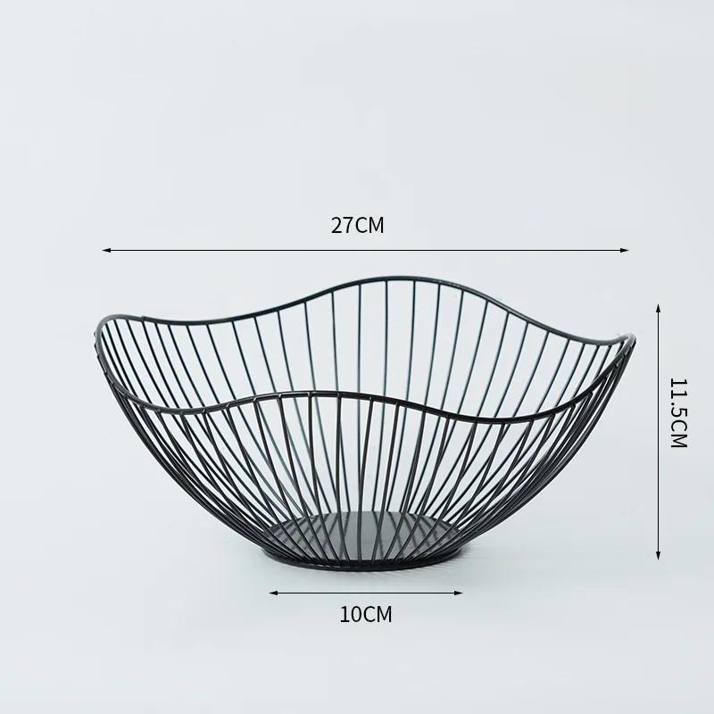 Multi-Size Iron Fruit Basket Durable Metal Wire Storage Bowl for Eggs Snacks Bread Dining Dining Table Indoor Cosmetics Storage Basket for Home