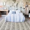 Living Room Rug In Cotton White-sand Stripe 190x290
