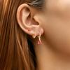 3-Piece Rhinestone Floral Water Drop Earrings & Ear Cuff Set for Women