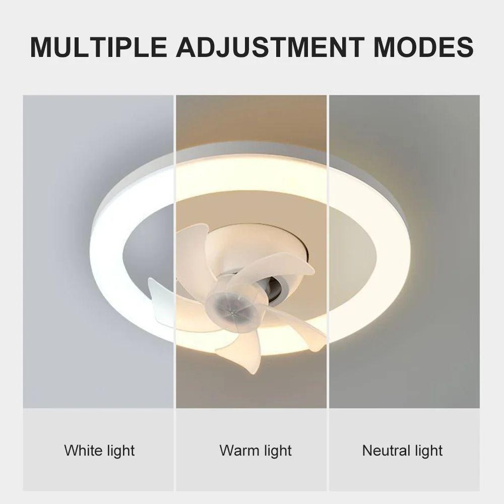 Remote Control Ceiling Fan 2 In 1 Electric Cordless Fan Hanging Fan with LED Light  Bathroom