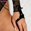 Sexy Leather Body Chain With Collars and Bracelet Bra Top Chest Waist Belt Gothic Punk Fashion Metal Girl Festival Accessories