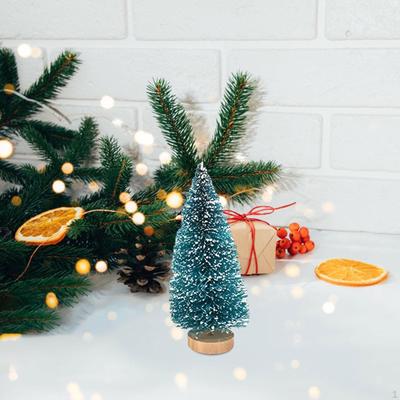 Festive Mini Christmas Tree with Wooden Base - Perfect for Room and Office Decor