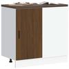 VidaXL Meuble sous évier "Lyon" Chêne brun Bois d'ingénierie 854295