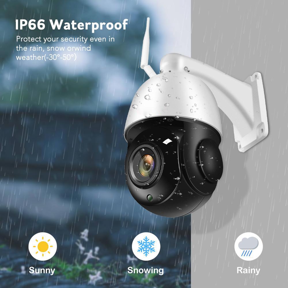 8MP Outdoor PTZ IP POE Kamera mit Schwenk-Neige-Funktion, 20x optischem Zoom und Personenerkennung, Speed-Dome-Überwachungskamera mit 320ft IR-Nachtsicht, Auto-Tracking