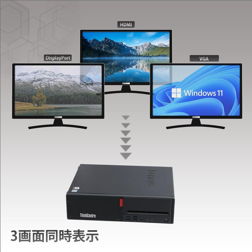 refurbished Le novo Desktop PC Le novo ThinkCentre M720S 8th generation Intel Core i5 Office2019 latest Windows11 terminal terminal earphone terminal