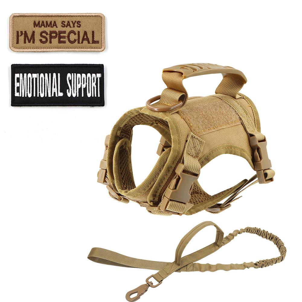 Tactical Pet Chest Harness with Traction Rope Set Universal Anti Slip for Cats and Dogs Paired with Personalized