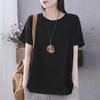Korean-Style Short Sleeve Women's T-Shirt - Loose, Slimming, Versatile, Plus Size, Casual Base Layer for Spring/Summer