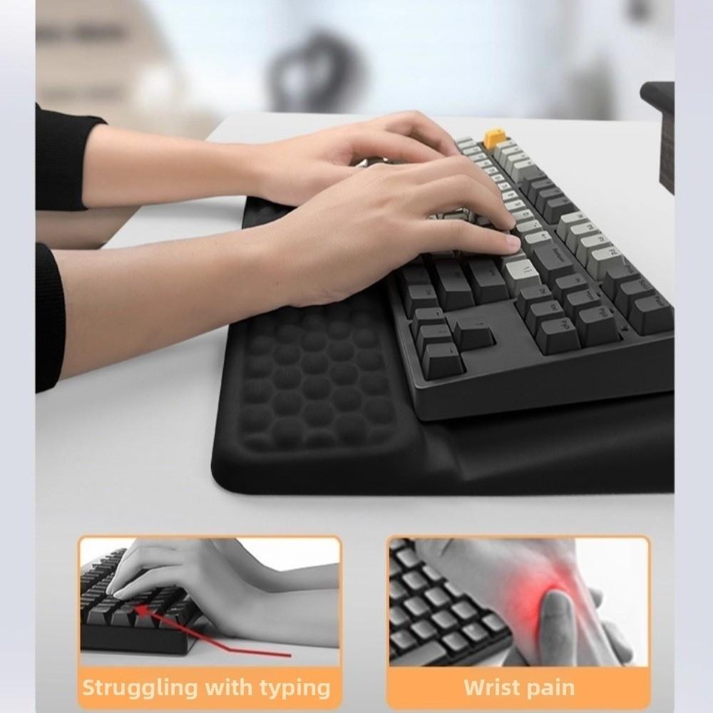 Non-Slip Wrist Rest Tilted Keyboard Riser Ergonomic Computer Keyboard Stand Typing Work