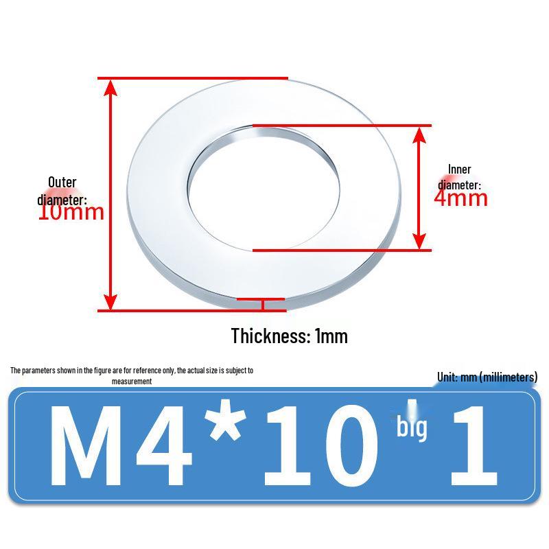 Extra Large Galvanized Metal Flat Washer (Sizes M1.6-M14)