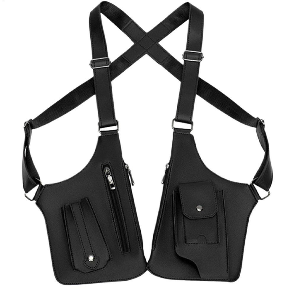 Водонепроницаемая ПУ Двойной Плечевой Ремень Много Карманов На Открытом Воздухе Противоугонная Рыболовная Сумка Многоцелевая Сумка Через Плечо Для Мужчин