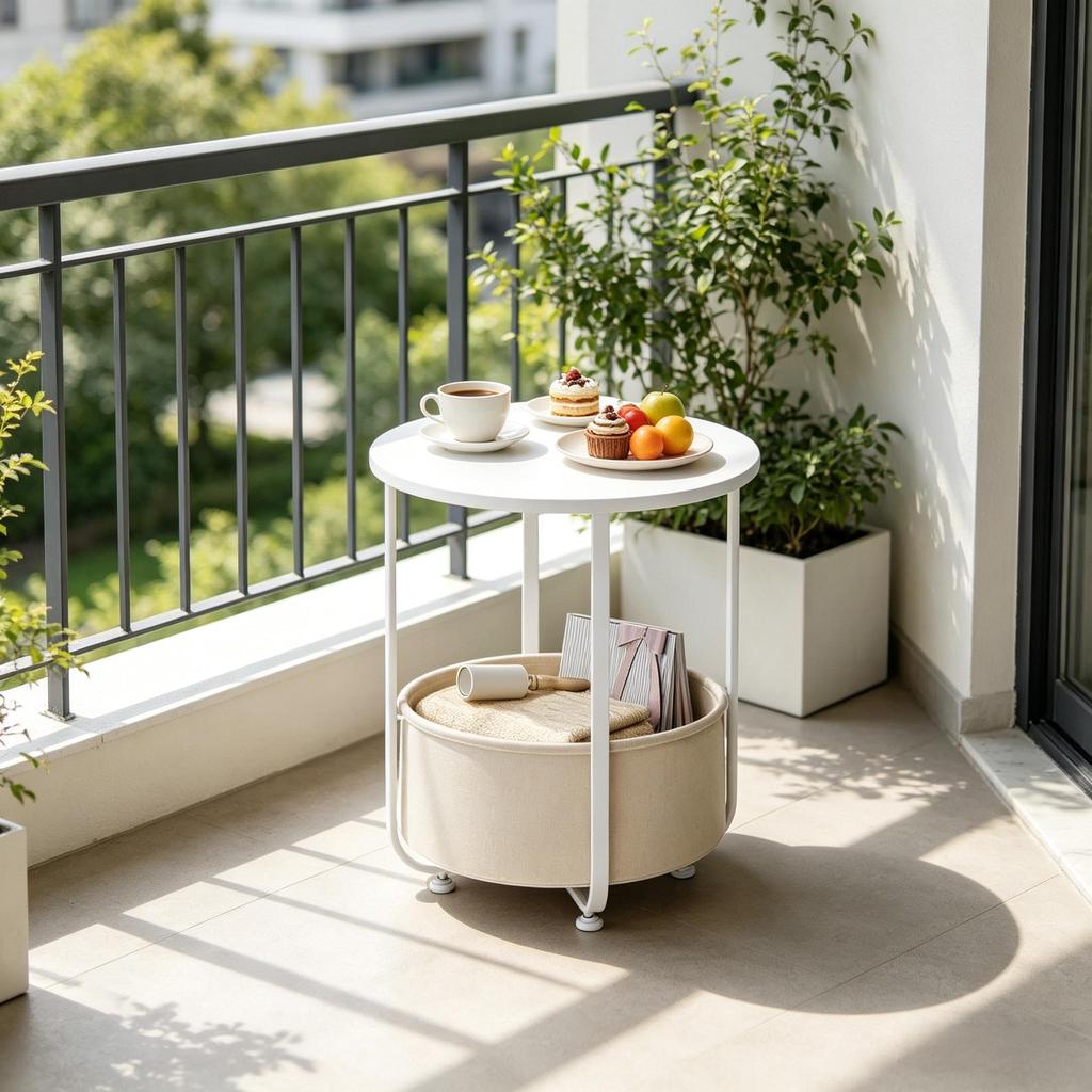Simple Design Coffee Table, Side Table, Round Coffee Table, Sofa Table, Side Table (Only with Side Table)