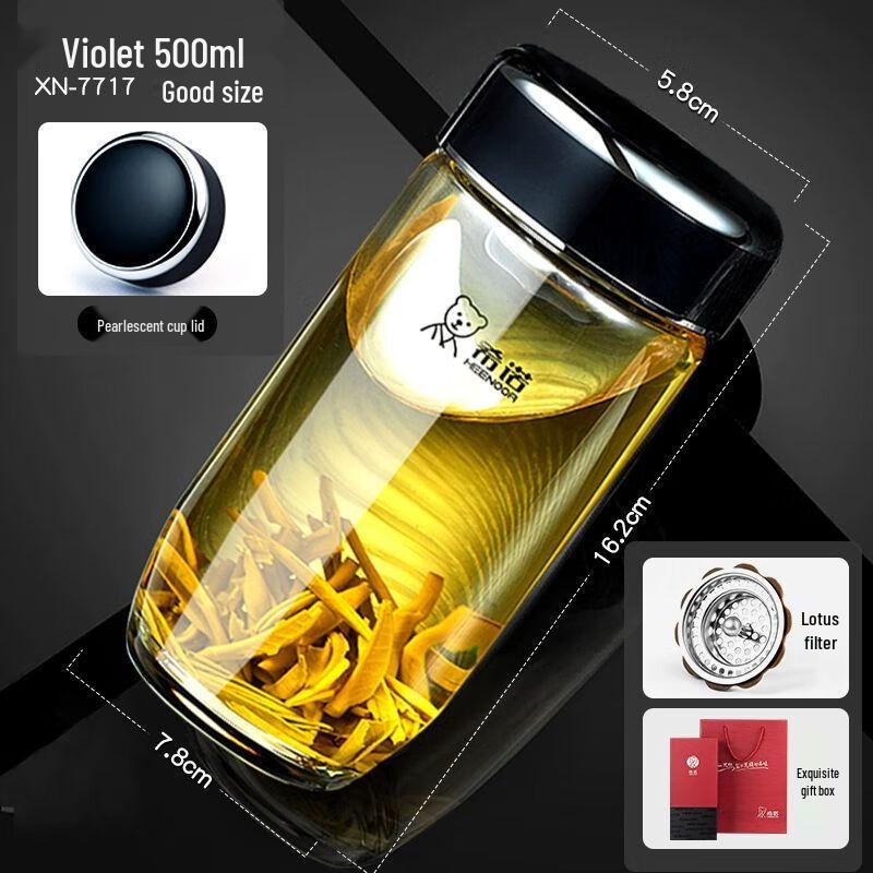 Heenoor Goose Egg Shape Single-Layer Borosilicate Glass Cup