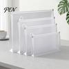 Clear Mesh File Folder 3D Zipper Document Pouch, Transparent PP Matte Envelope Folder, Portable Storage for Home And Office Durable Organizer