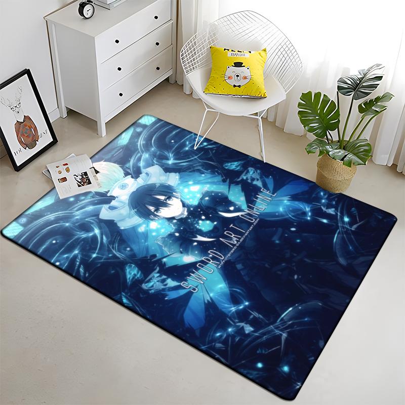 Hot Anime SAO Sword Art Online Modern House Living Room Floor Matte Bedroom Carpet Art Poster Mat Pattern Decorative Square Rug