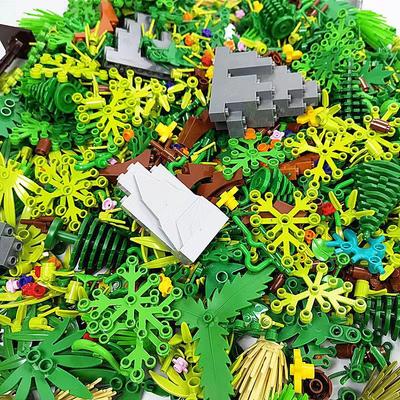 200 500g Baum Pflanzen Zubehör Teile Bausteine Hügel Kompatibel Gras Busch Dschungel Militär Stadt Freunde MOC Steine Spielzeug
