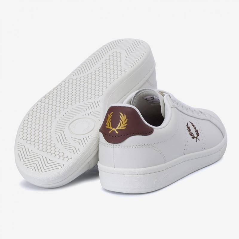 Fred Perry B721 Leather Mens White Sneakers Sfpm2416312 U59
