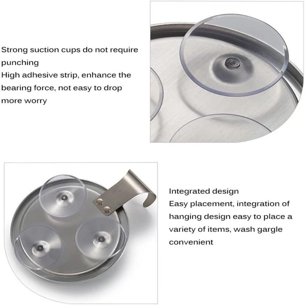 With Suction Cup Fogless Shower Shaving Mirror Aluminum Frame Makeup Mirrors  Shaver Holder