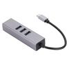 NIC din aluminiu USB3.1 Type-C la RJ45 + NIC 3.0 HUB Gigabit fără driver