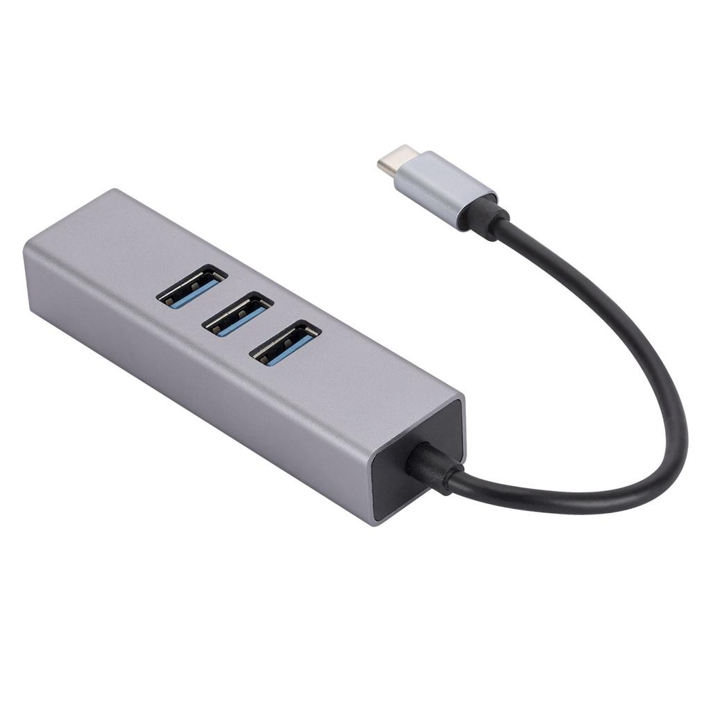 NIC din aluminiu USB3.1 Type-C la RJ45 + NIC 3.0 HUB Gigabit fără driver
