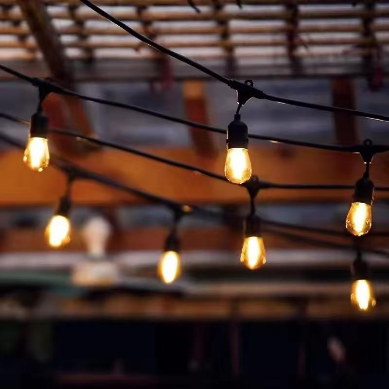 Outdoor Waterproof E27 S14 LED String Lights for Festive Atmosphere in Camp or Garden