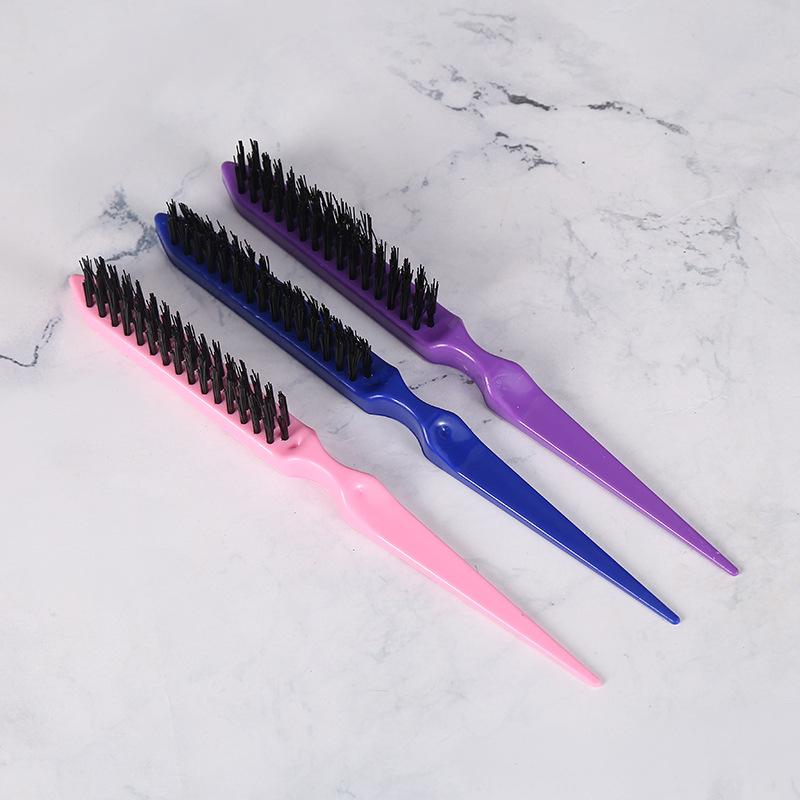 1 Pcs Professional Hair Brushes Comb Teasing Back Combing Hair Brush Slim Line Styling Tools 4 Colors Wholesale