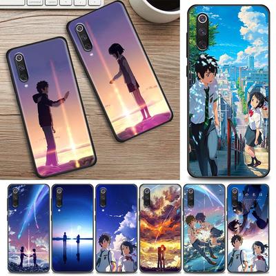 Japan Anime Your Name Phone Shell for Xiaomi Mi A2 8 9 SE 9T 10 10T 10S CC9 E Note 10 Lite Pro 5G Silicone Soft Black Case Cover