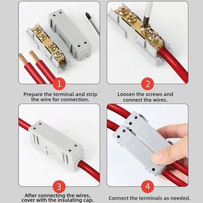 New Spliceable High Power Splitter Brass Reusable Quick Terminal Block Wire Connector Electrical