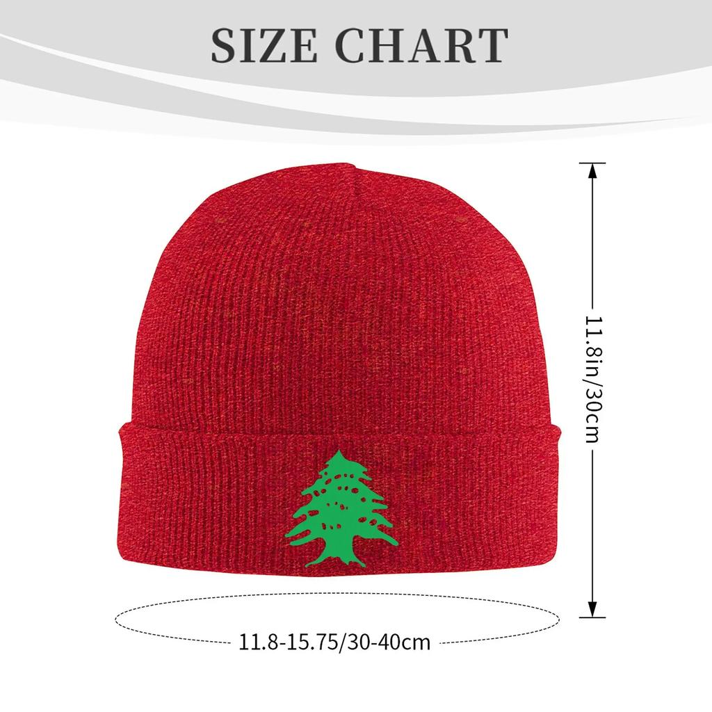 Flag of Lebanon Knitted Caps for Women Men Beanie Autumn Winter Hat Acrylic  Warm Cap