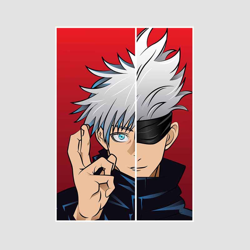 Anime Jujutsu Kaisen Posters Aesthetic White Paper Satoru Gojo Nobara Kugisaki Poster Wall Art Painting Study Home Decor Room Bar Decoration Pictures